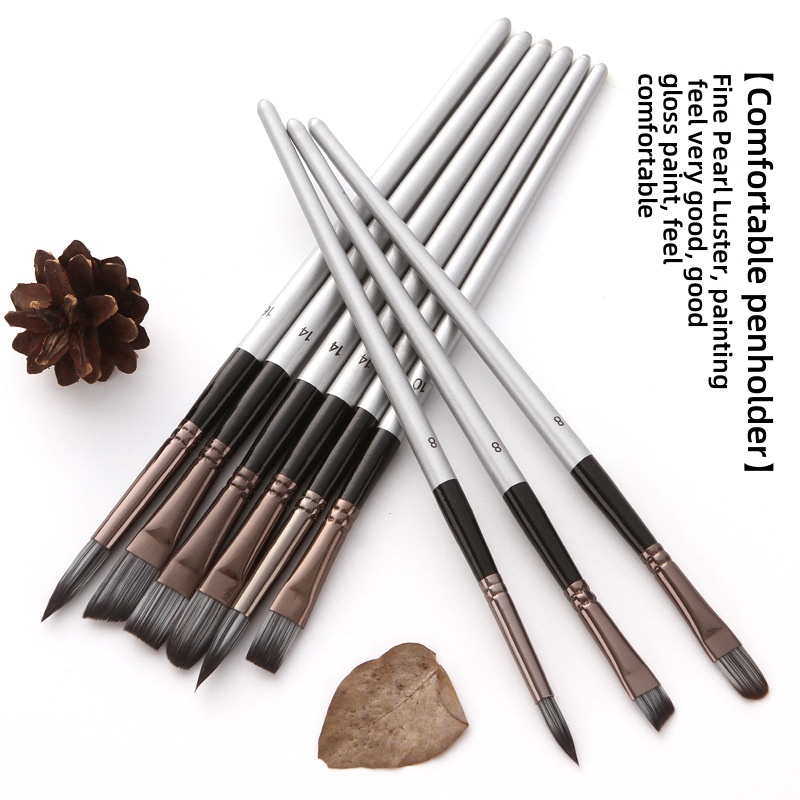24 Nylon Brush Set Silver Gray - огляд і ціна Gouache Paint Set
