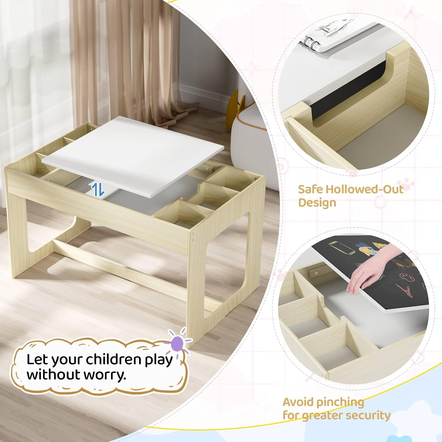 3 in 1 Kids Art Table and Chai - огляд і ціна Art And Craft For Nursery
