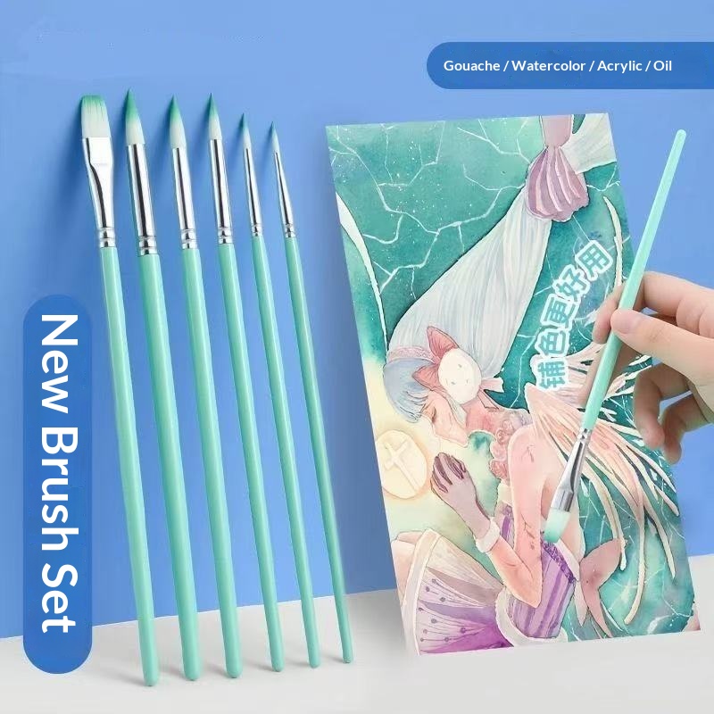 6 Pcs Set Nylon Hair Watercolo - огляд і ціна Gouache Paint Set