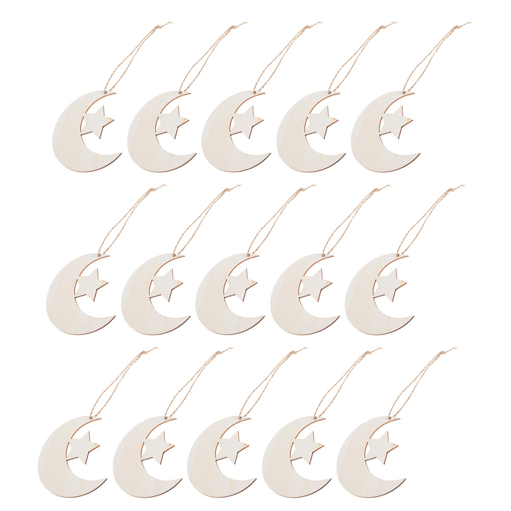40pcs Natural Wood Moon & Star - огляд і ціна Art And Craft For Nursery