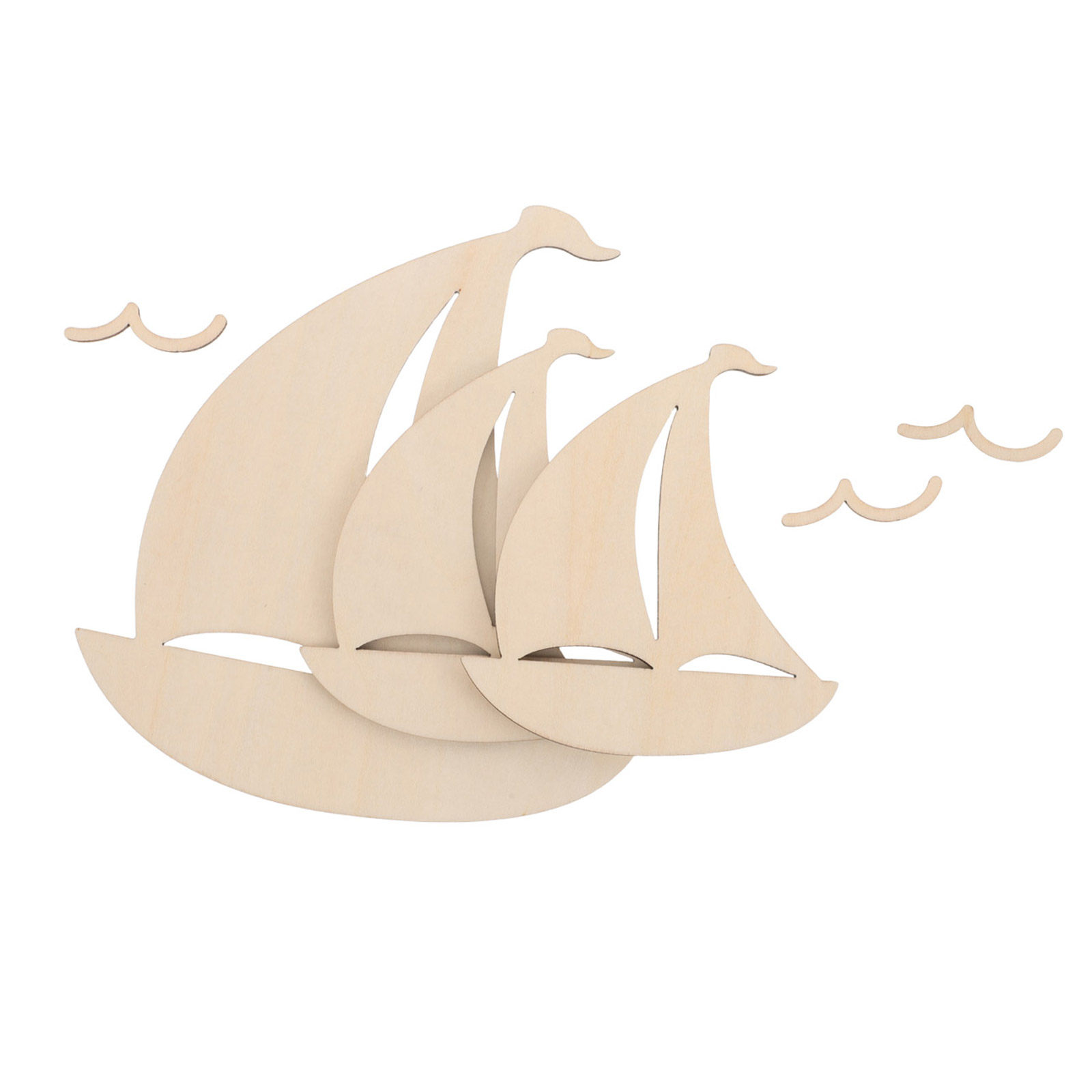 6Pcs Unfinished Wood Sailboat  - огляд і ціна Art And Craft For Nursery