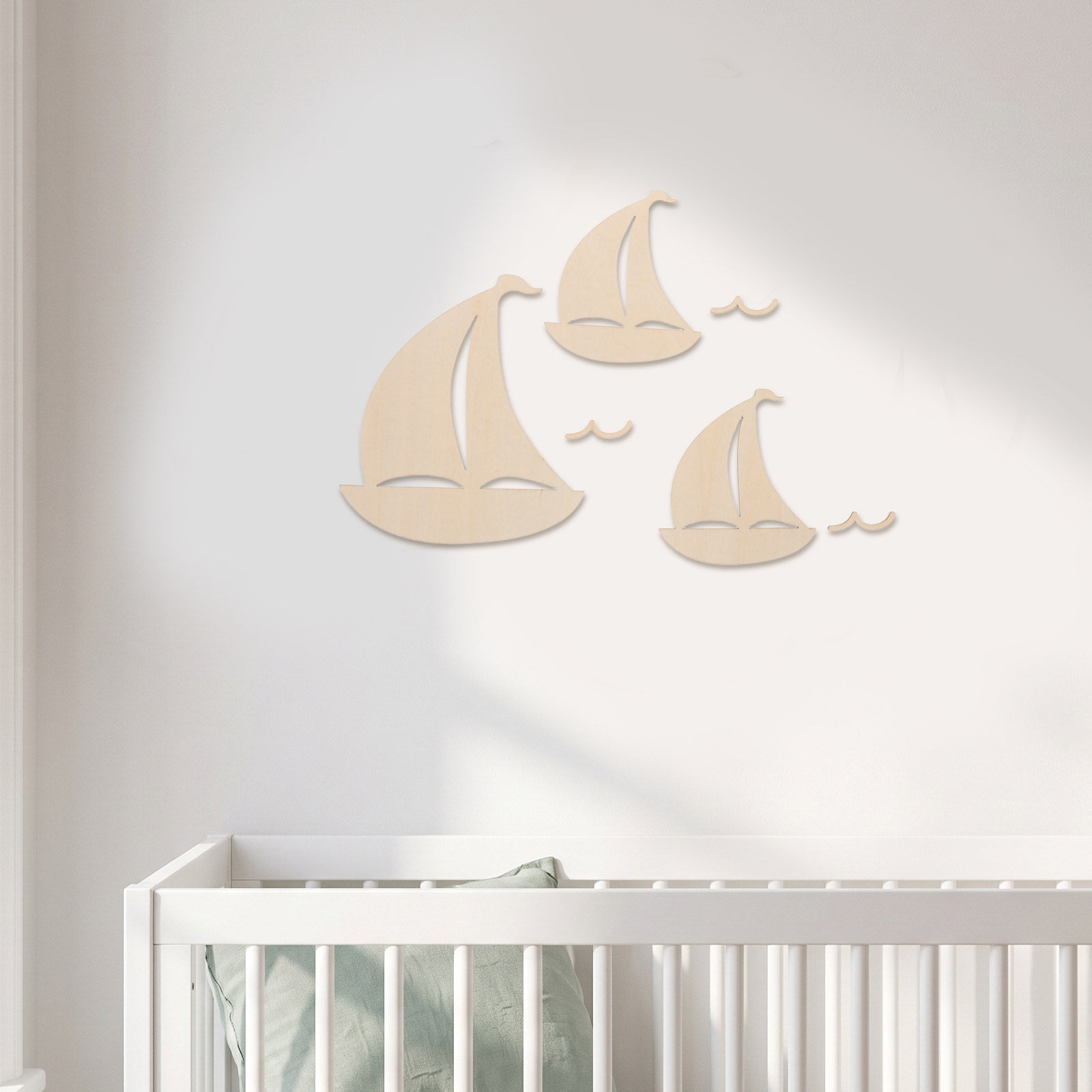 6Pcs Unfinished Wood Sailboat  - огляд і ціна Art And Craft For Nursery