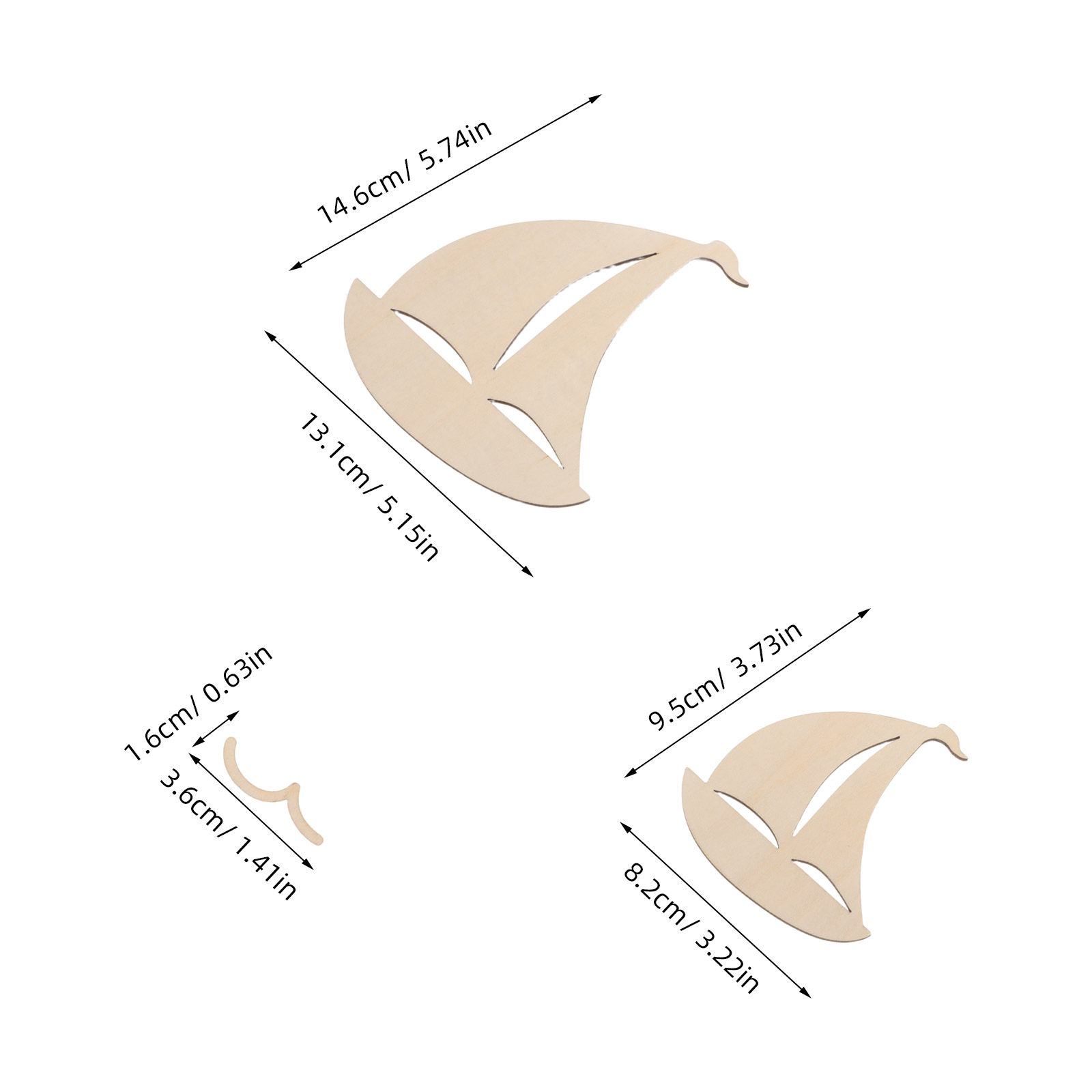 6Pcs Unfinished Wood Sailboat  - огляд і ціна Art And Craft For Nursery