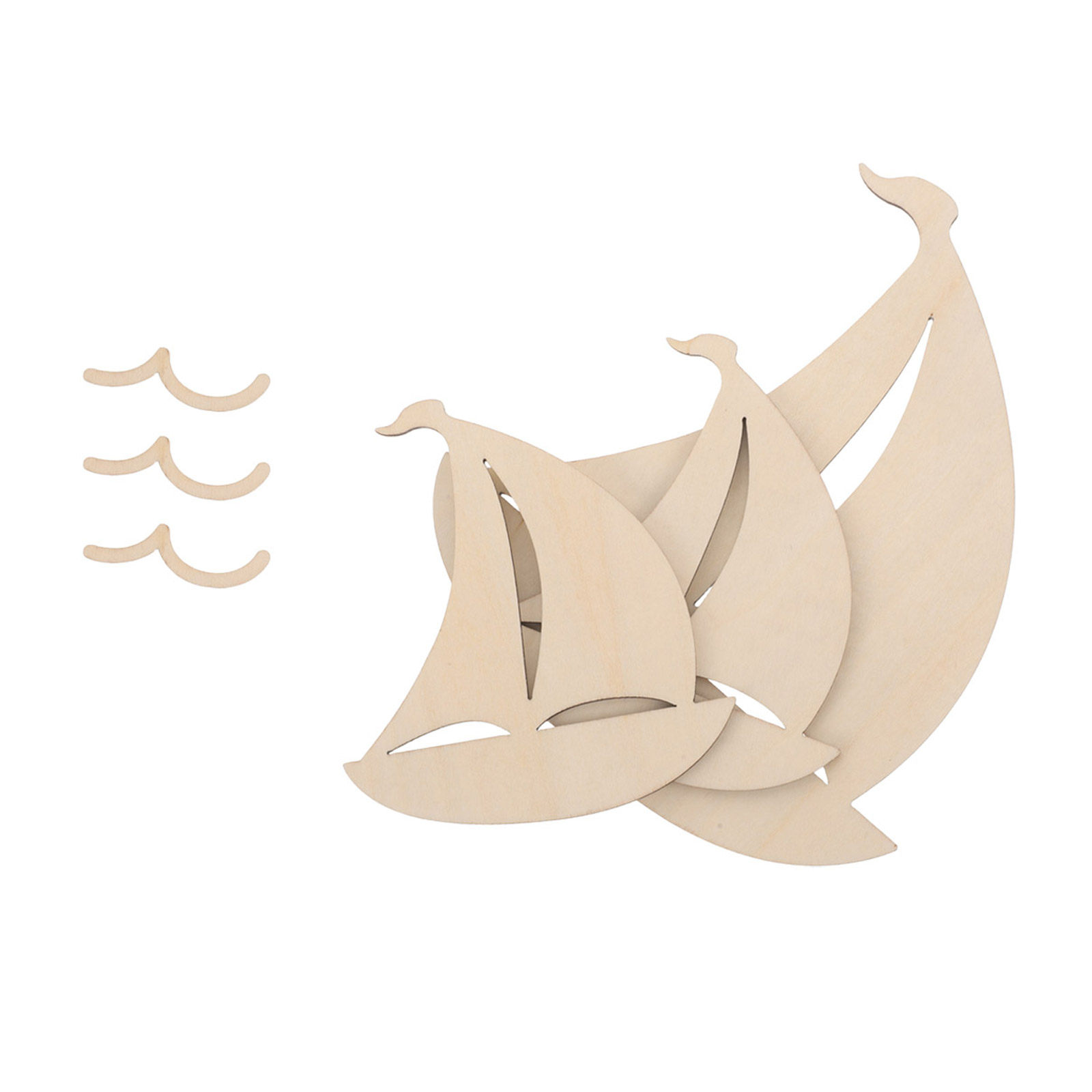 6Pcs Unfinished Wood Sailboat  - огляд і ціна Art And Craft For Nursery