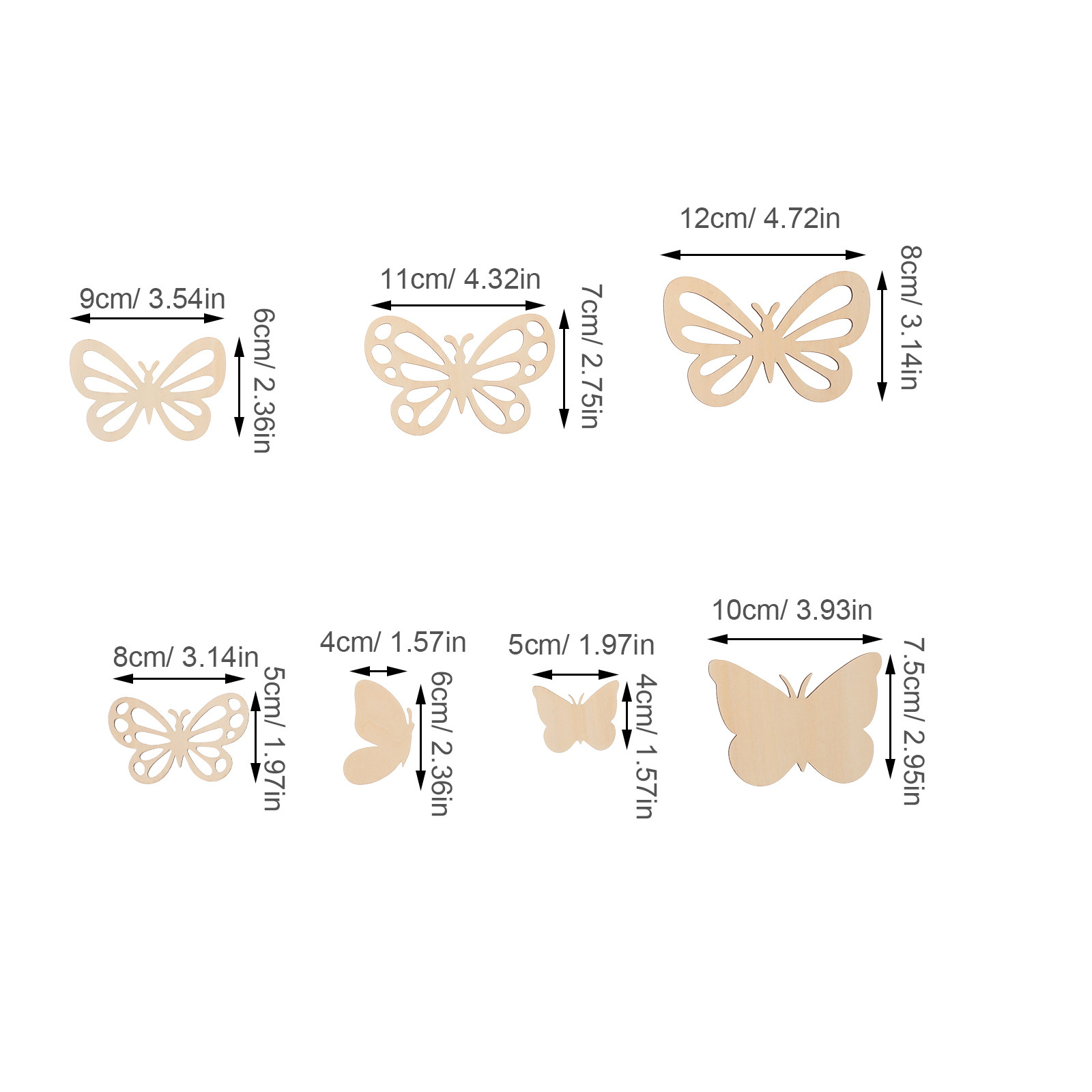 16pcs Unfinished Wood Butterfl - огляд і ціна Art And Craft For Nursery