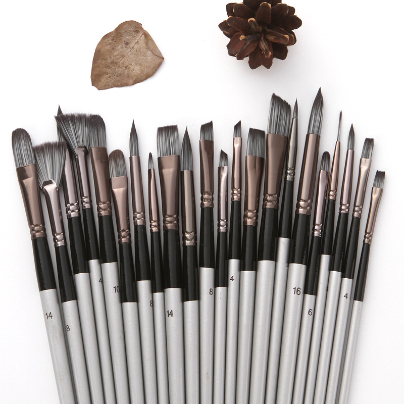 24 Piece Paint Brush Set with  - огляд і ціна Gouache Paint Set